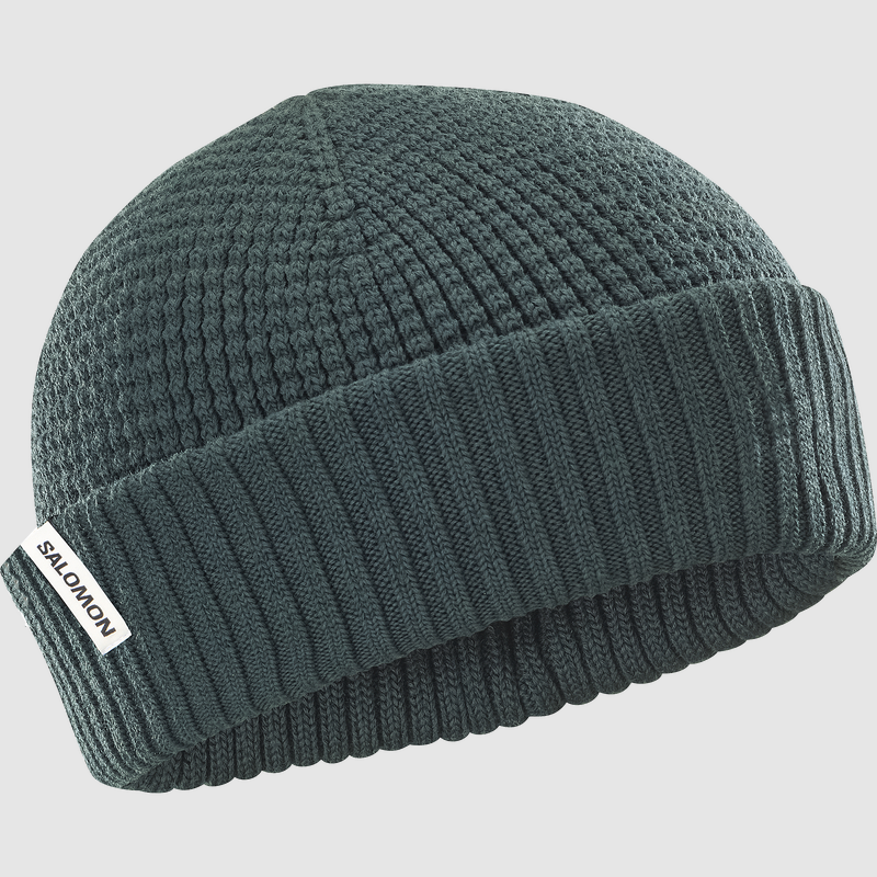 Berretto Salomon Docker Verde Gables in Lana Merino per Sport