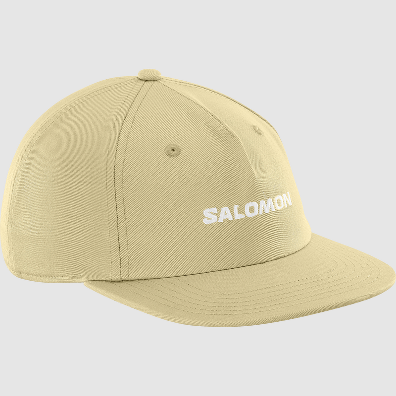 Cappello Flat con Logo SALOMON in Grigio Verde