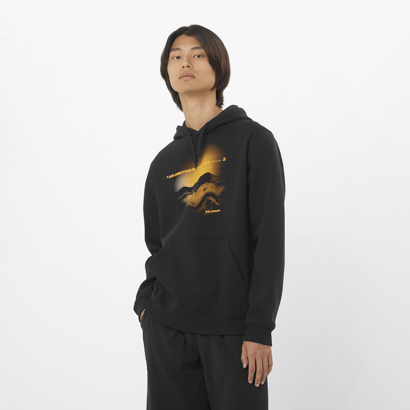 Felpa Sportiva SALOMON Golden Trail Deep Black