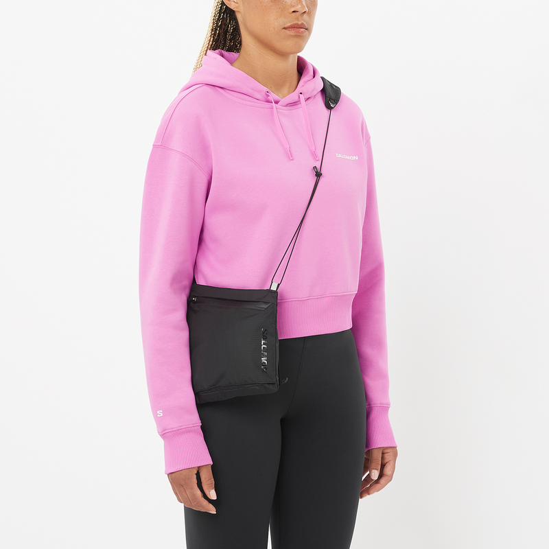 Felpa con cappuccio SALOMON in cotone biologico ciclamino