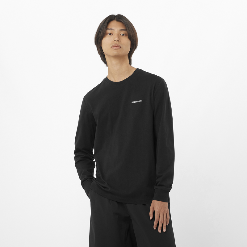 Maglia Salomon Logo Nero in Cotone Biologico