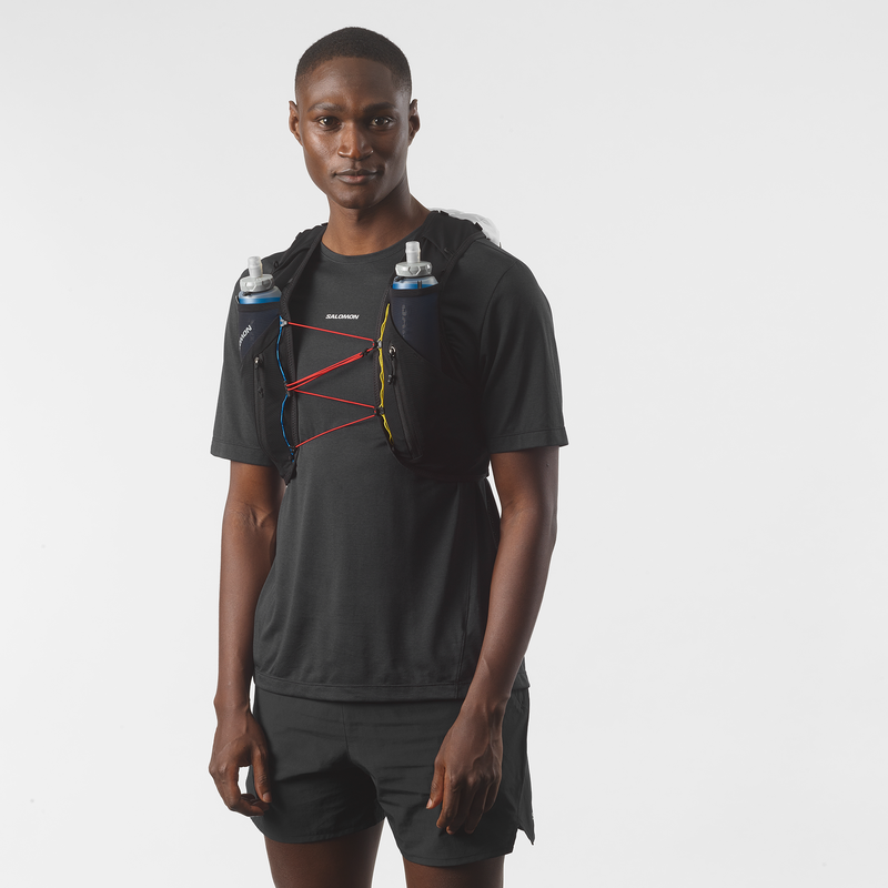 SALOMON ADV SKIN 12 RACE FLAG Performance Nero/Bianco per Trail Running