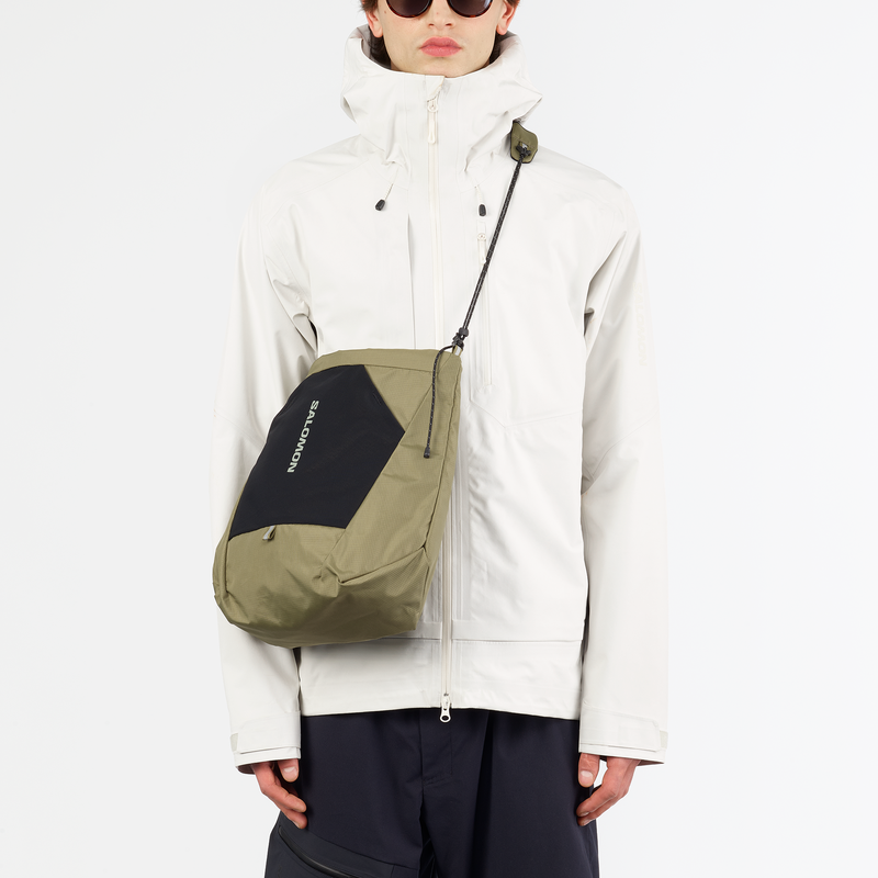 SALOMON Borsa Compatta ACS in Martini Olive e Seagrass