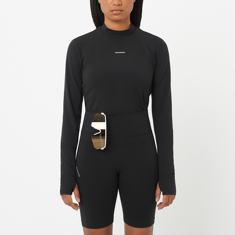 T-Shirt Sportiva SALOMON SHKout Bliss Nera per Allenamenti