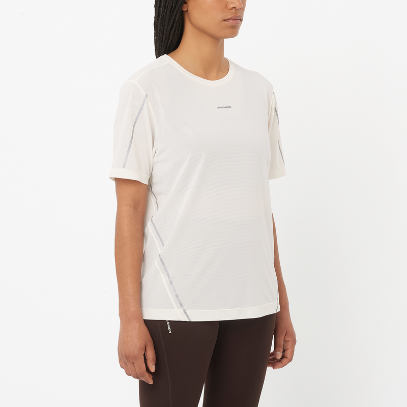 SALOMON T-shirt Running Core Stellar Whisper White