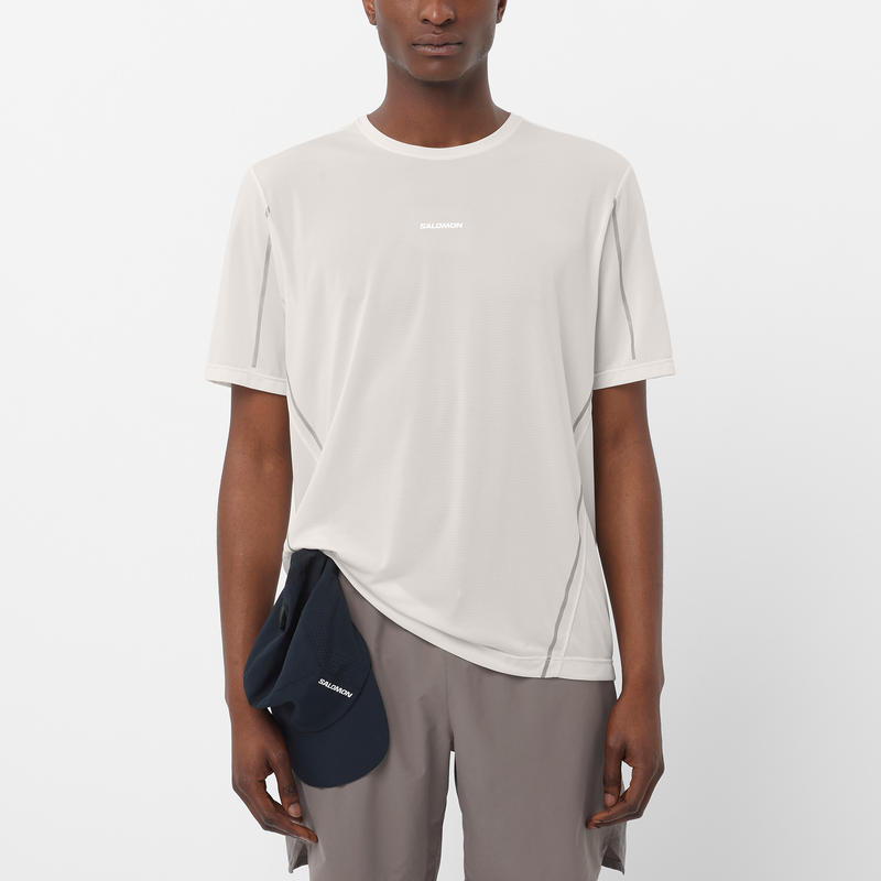 SALOMON T-shirt da Uomo Whisper White Core Stellar