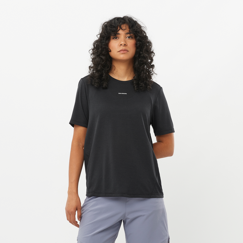 T-Shirt SALOMON SHKout Core in Knit_Flow™ Nero
