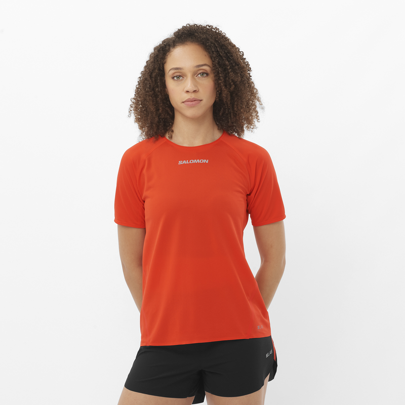 T-shirt S/LAB Speed SALOMON Fiery Red per Running